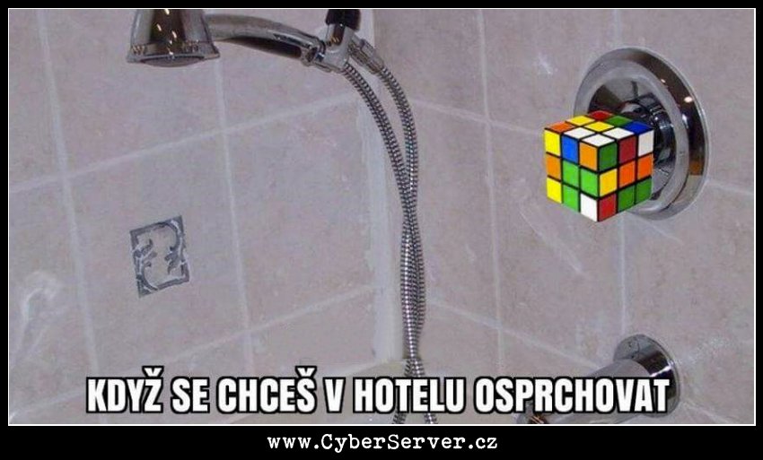 Když se chceš v hotelu osprchovat